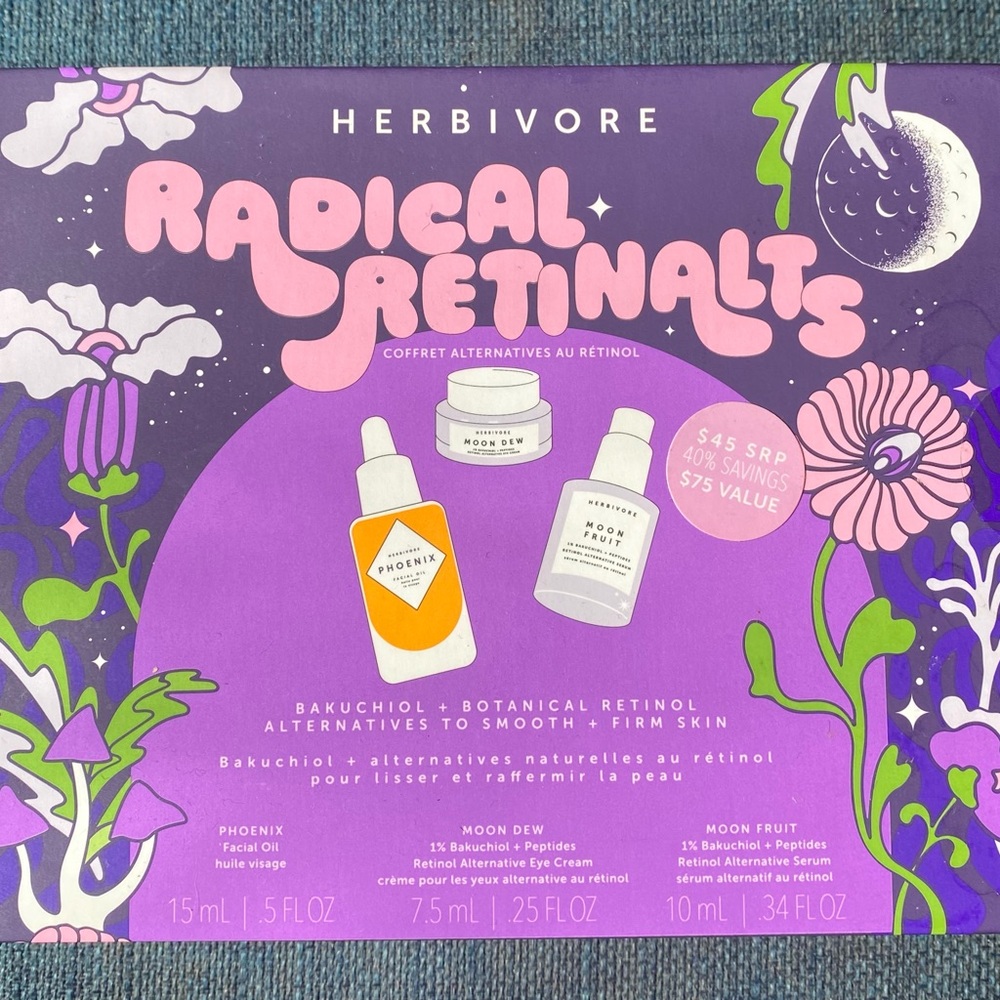 Herbivore Botanicals Radical Retinalts Skin Care Trio / Gift Set